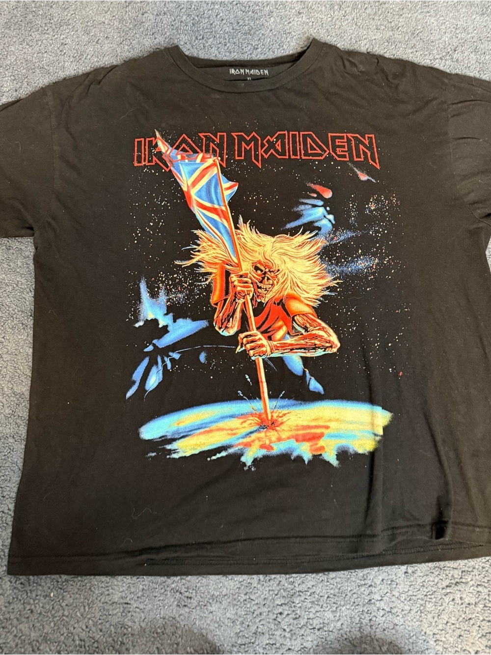Iron Maiden Number of the Beast Graphic Band T-Shirt XL Black Eddie Tour